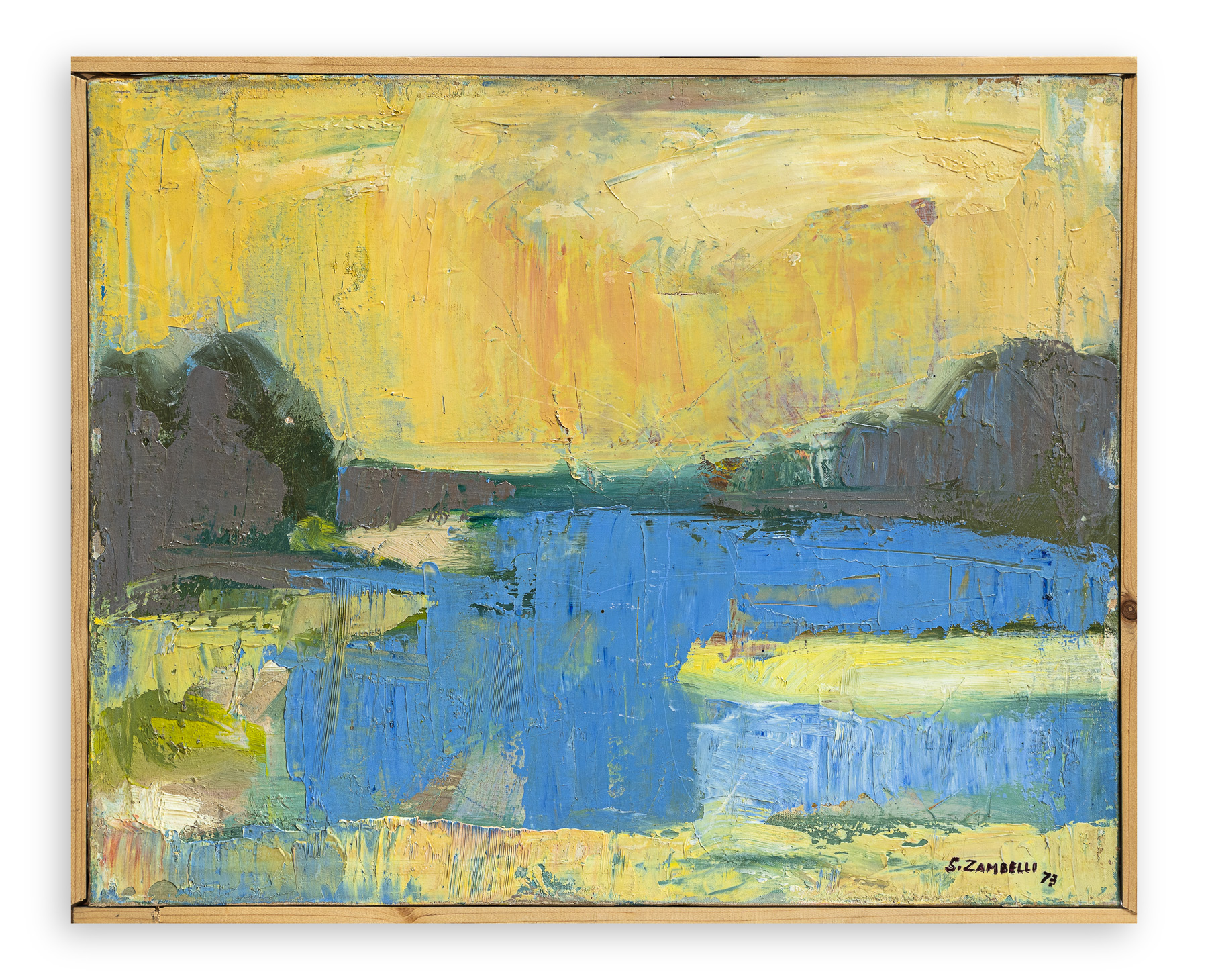 SERGIO ZAMBELLI - Ticino al tramonto, 1973