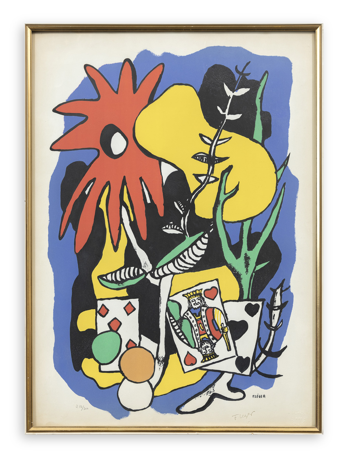 FERNAND LÉGER (1881-1955)  - Le Roi de cœur, 1949