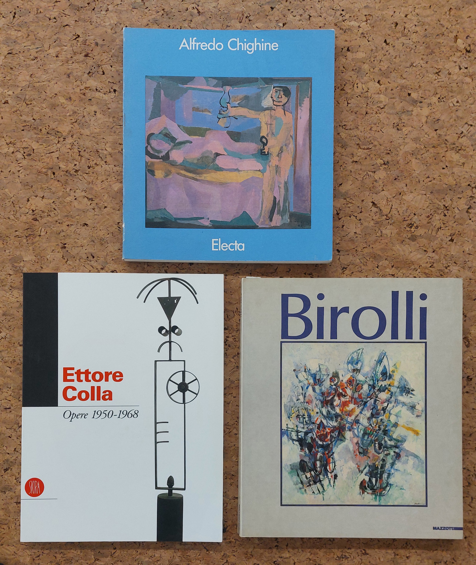 ALFREDO CHIGHINE, ETTORE COLLA E RENATO BIROLLI - Lotto unico di 3 cataloghi