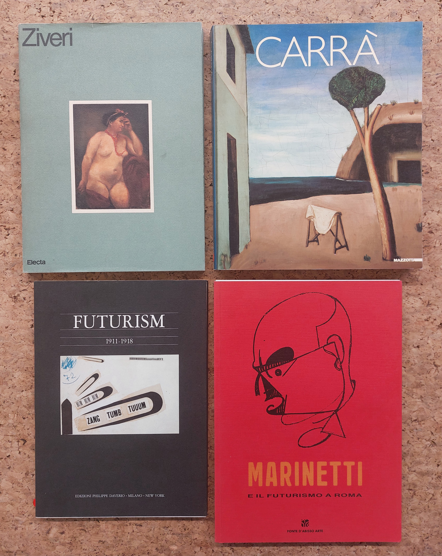 CARLO CARRÀ, ALBERTO ZIVERI E FUTURISMO - Lotto unico di 4 cataloghi: