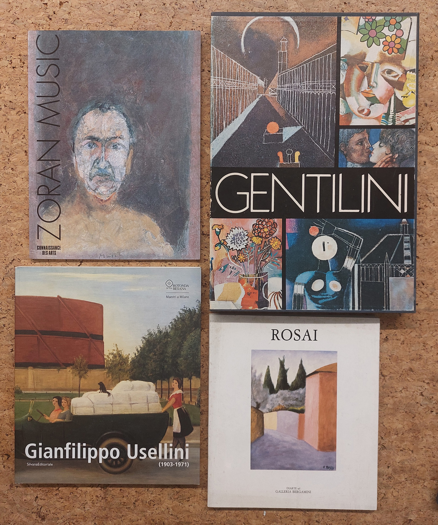 OTTONE ROSAI, ZORAN MUSIC, GIANFILIPPO USELLINI E FRANCO GENTILINI - Lotto unico di 4 cataloghi