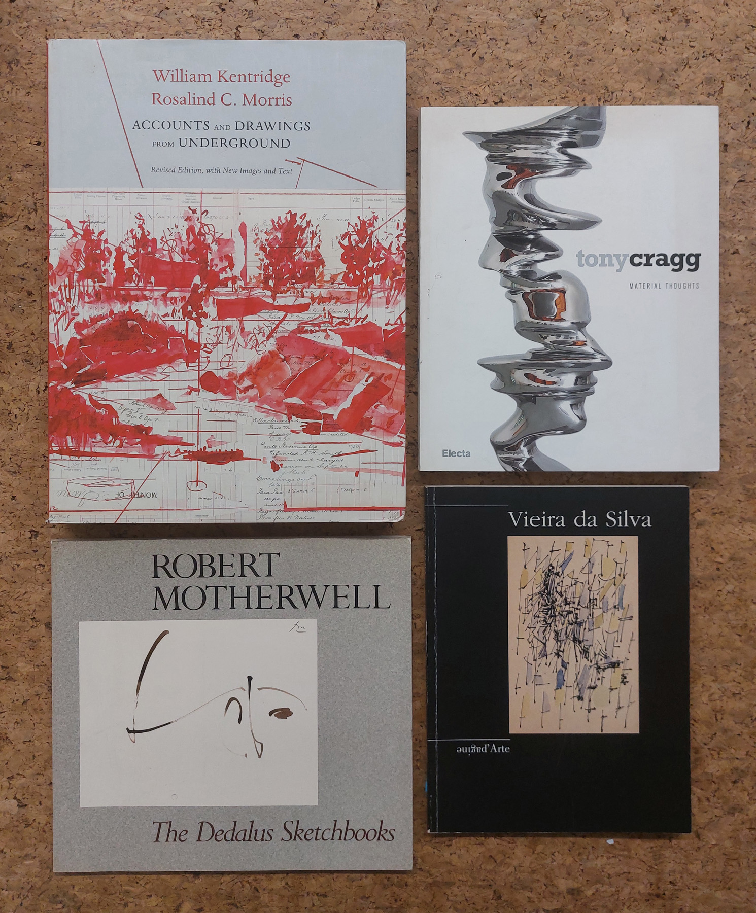WILLIAM KENTRIDGE, VIEIRA DA SILVA, TONY CRAGG E ROBERT MOTHERWELL - Lotto unico di 4 cataloghi