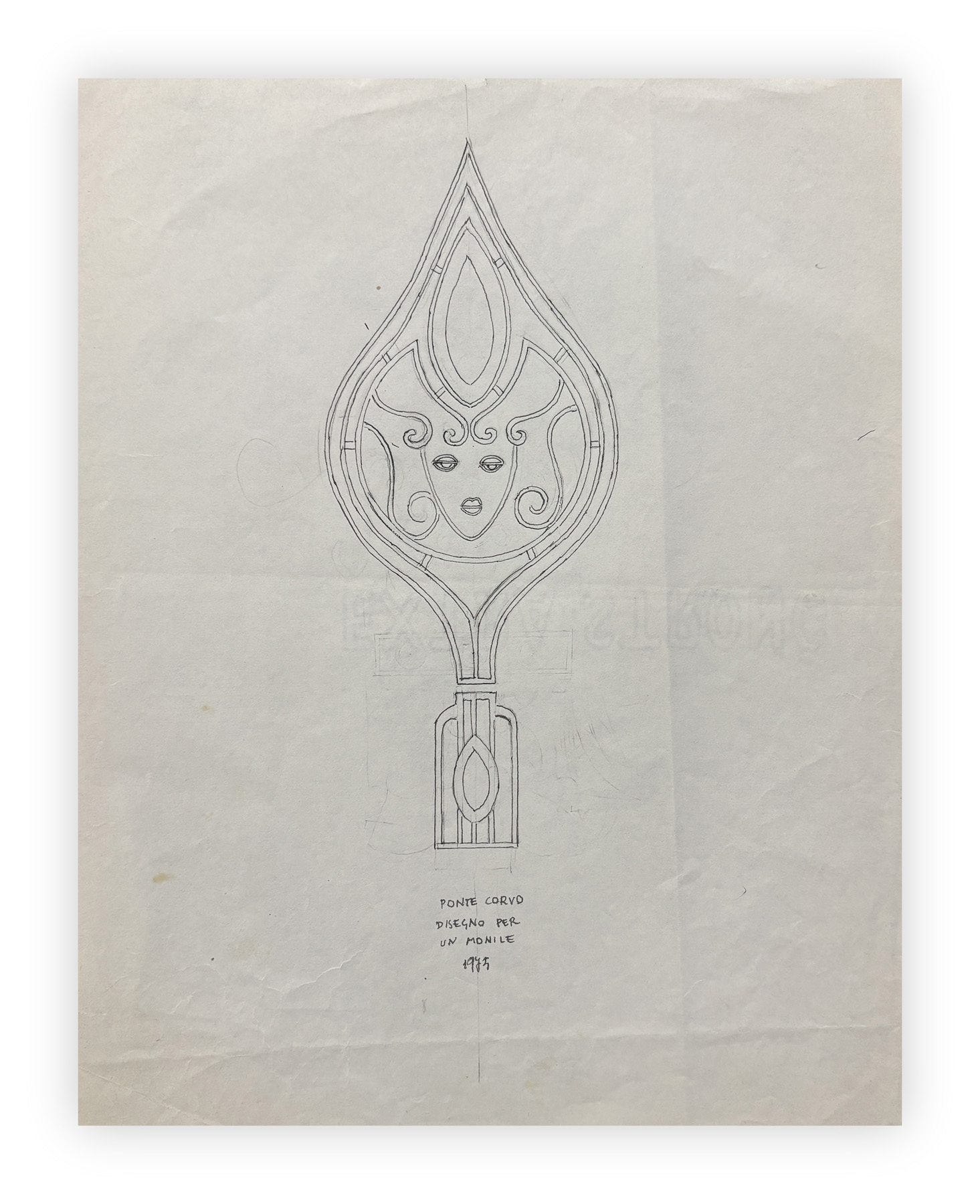 RAFFAELE PONTECORVO (1913-1983) - Disegno per un monile, 1975