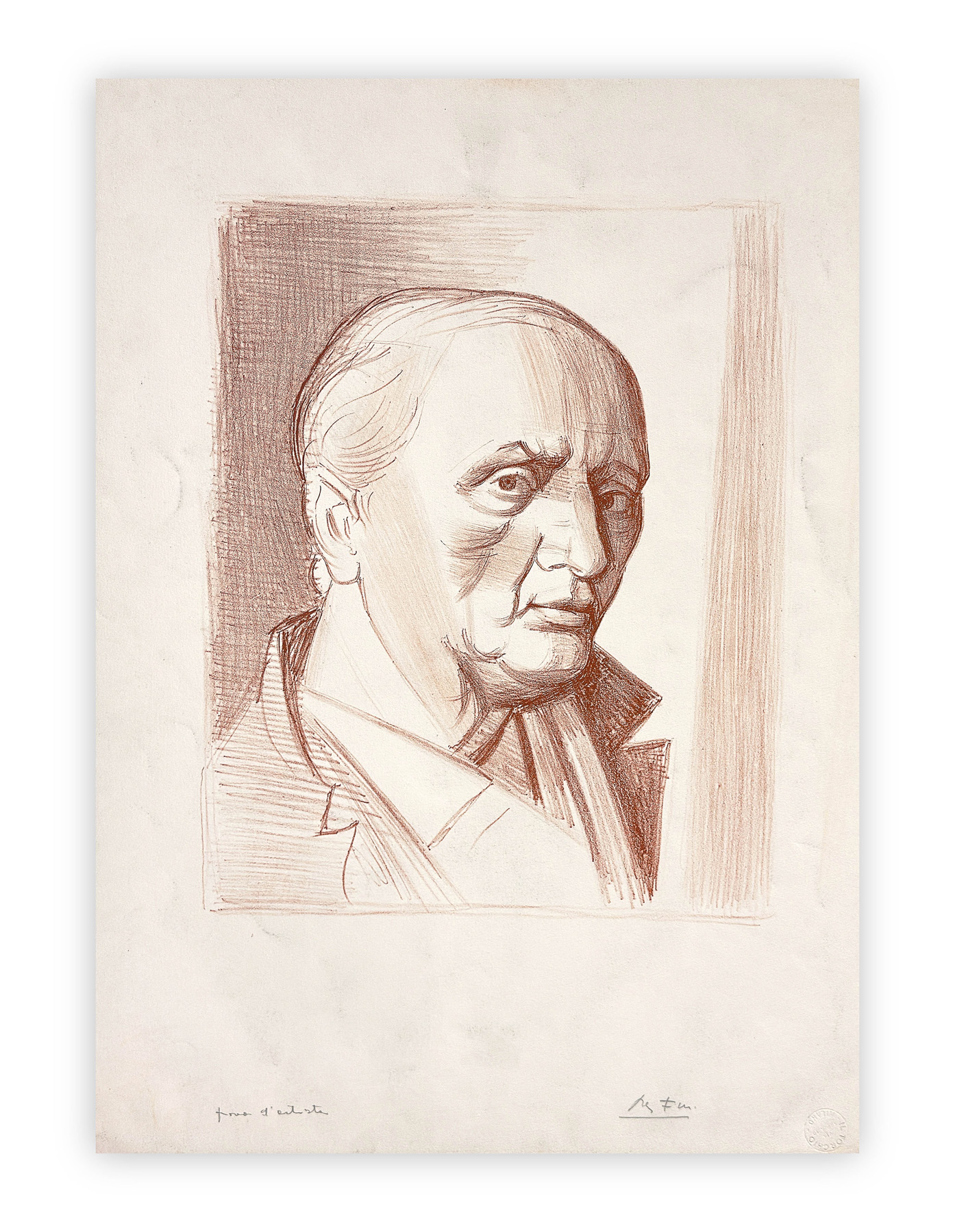 ACHILLE FUNI (1890-1972) - Senza Titolo (Autoritratto)