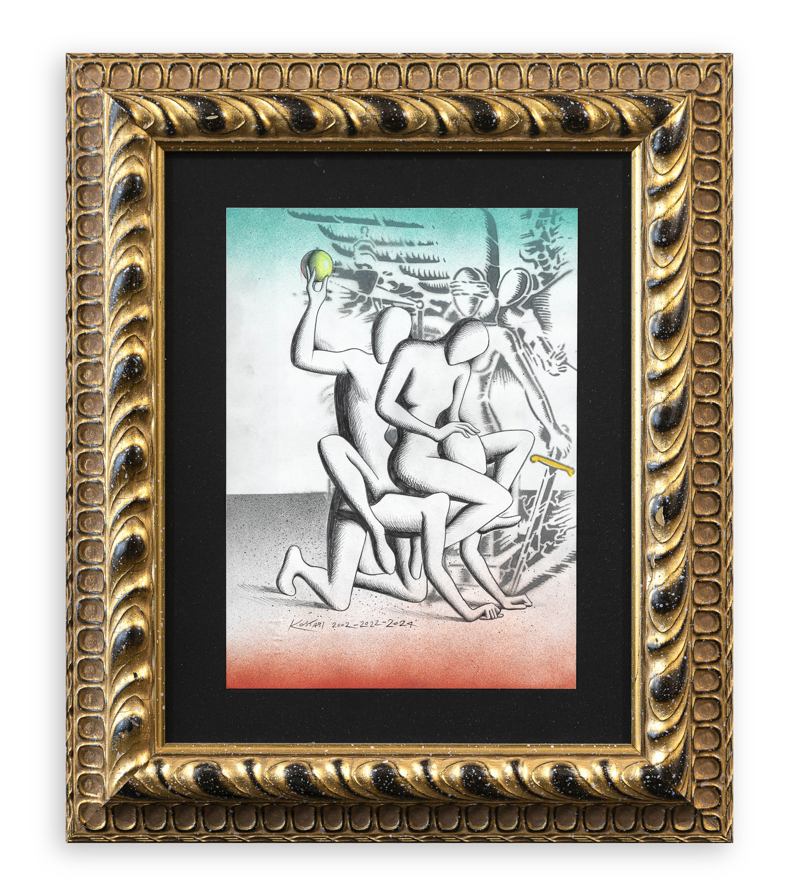 MARK KOSTABI (1960) - The means justice the end or whatever gets lis there, 2022