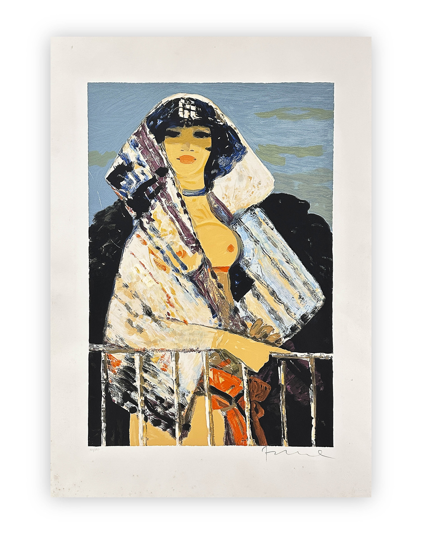 SALVATORE FIUME (1915-1997) - Donna al balcone