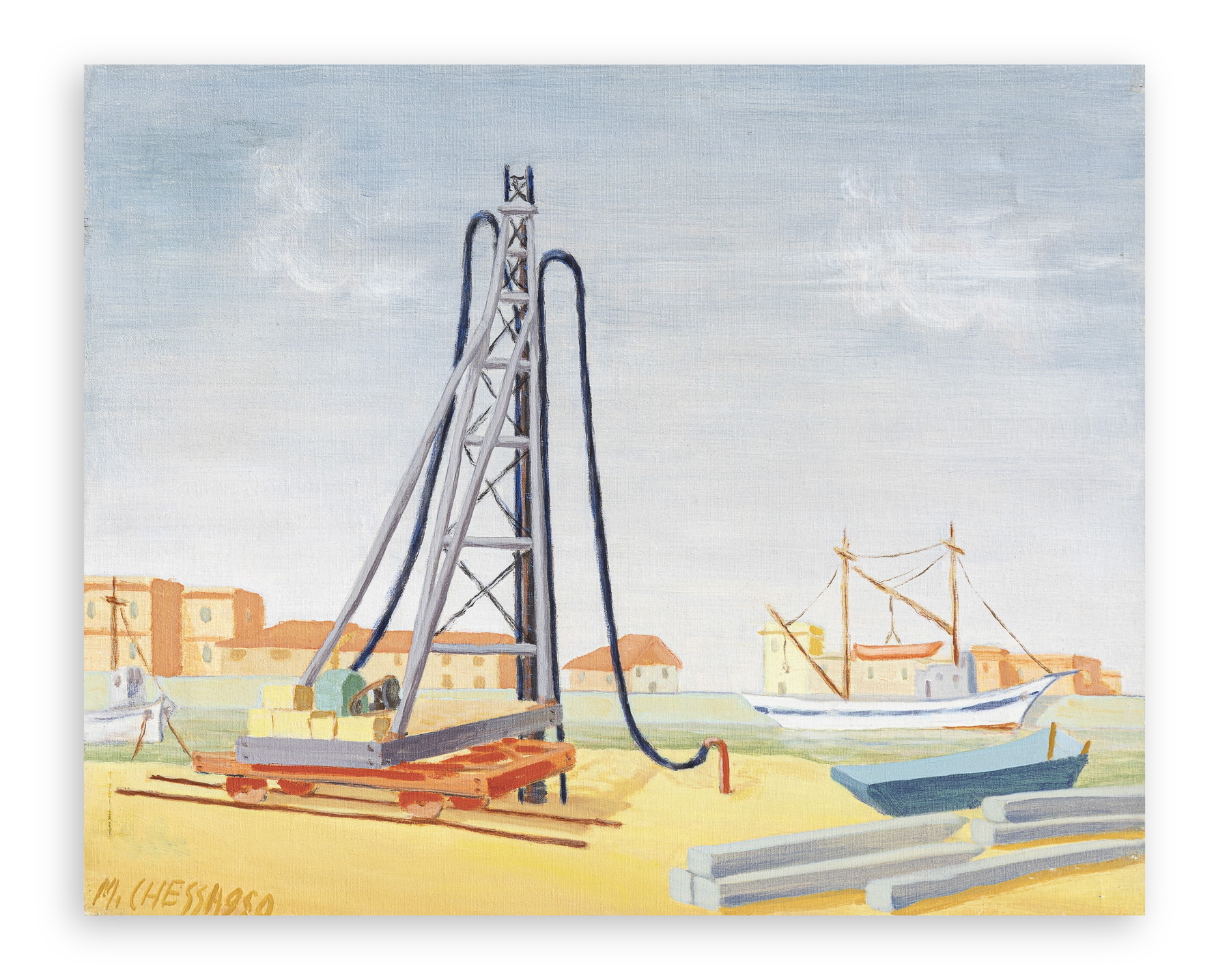 MAURO CHESSA (1933-2022) - Cantiere navale, 1950