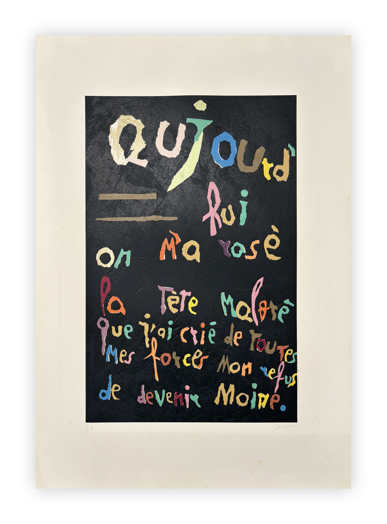ANDRÉ LANSKOY (1902-1976) - Journal d'un fou