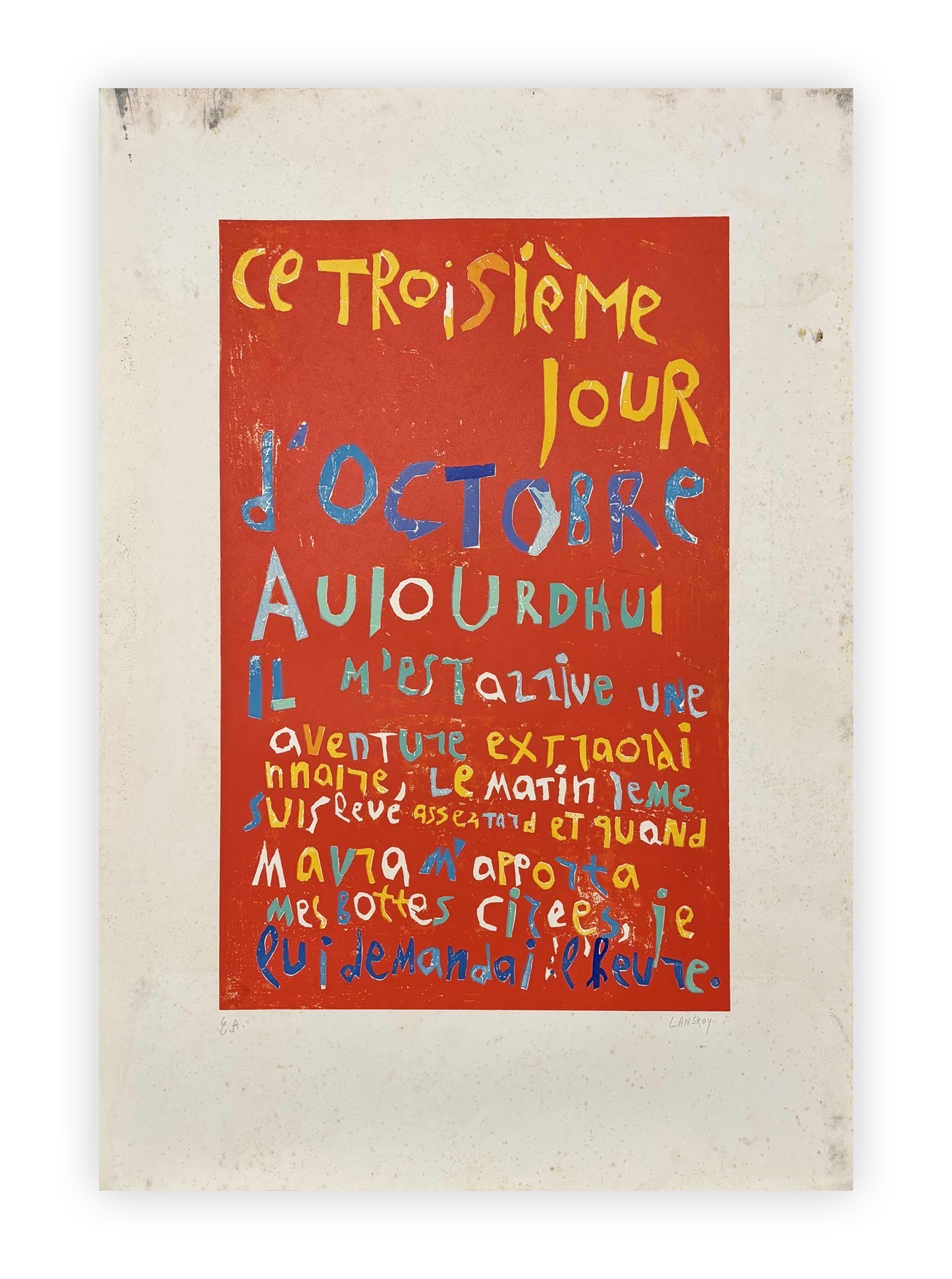 ANDRÉ LANSKOY (1902-1976) - Journal d'un fou