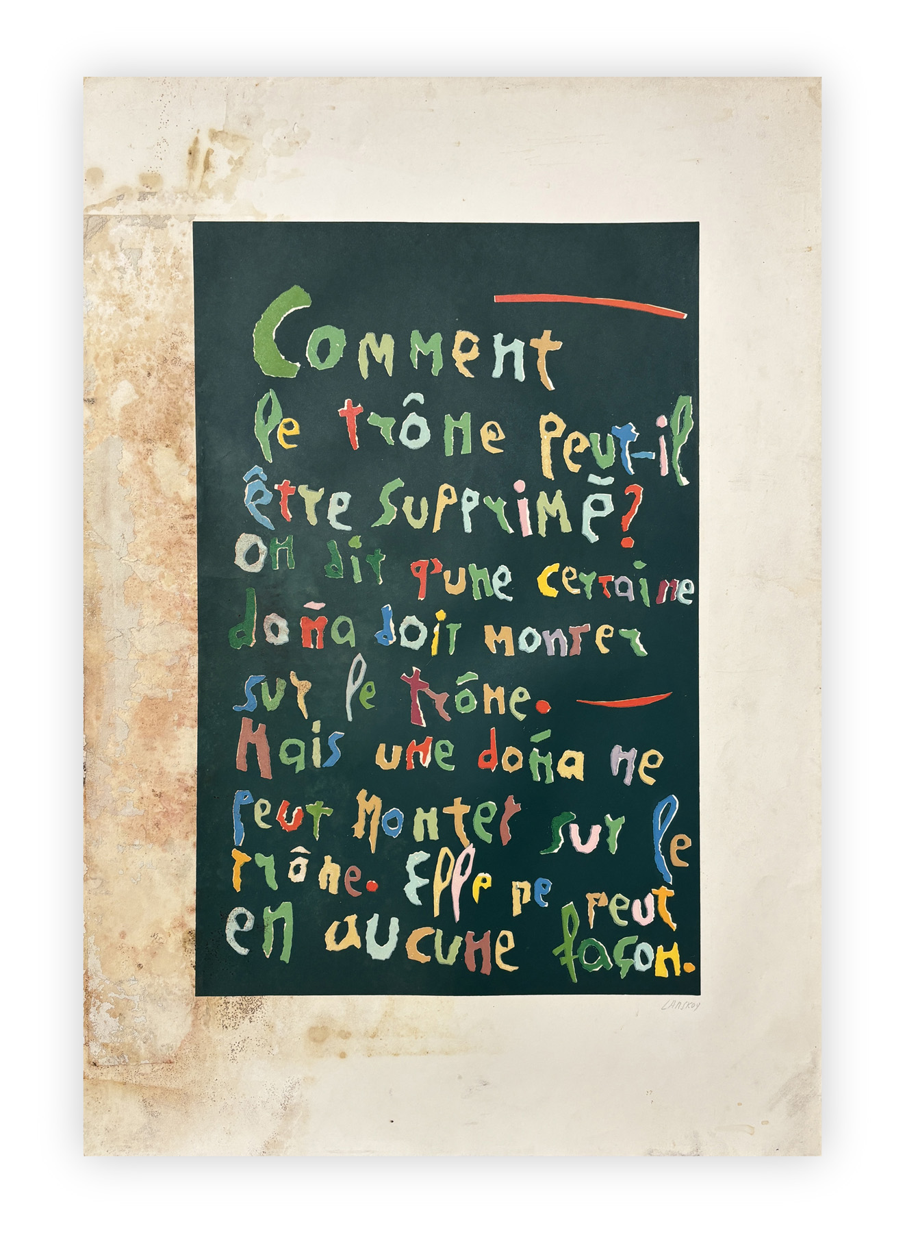 ANDRÉ LANSKOY (1902-1976) - Journal d'un fou