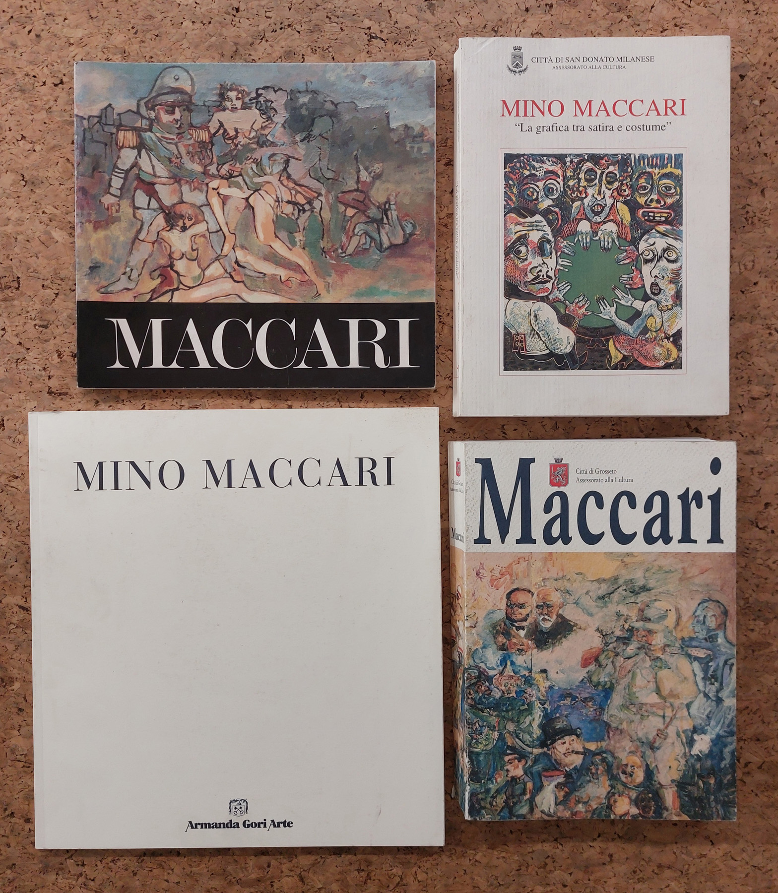 MINO MACCARI - Lotto unico di 4 cataloghi