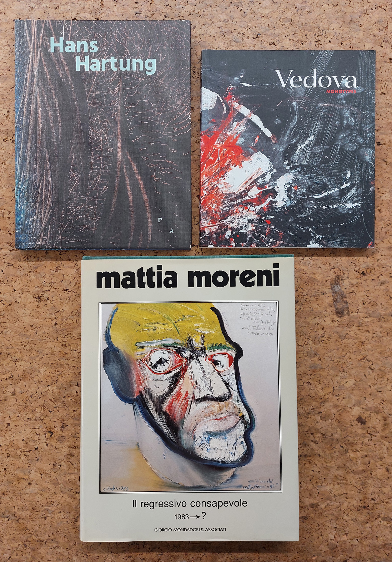 HANS HARTUNG, EMILIO VEDOVA E MATTIA MORENI - Lotto unico di 3 cataloghi