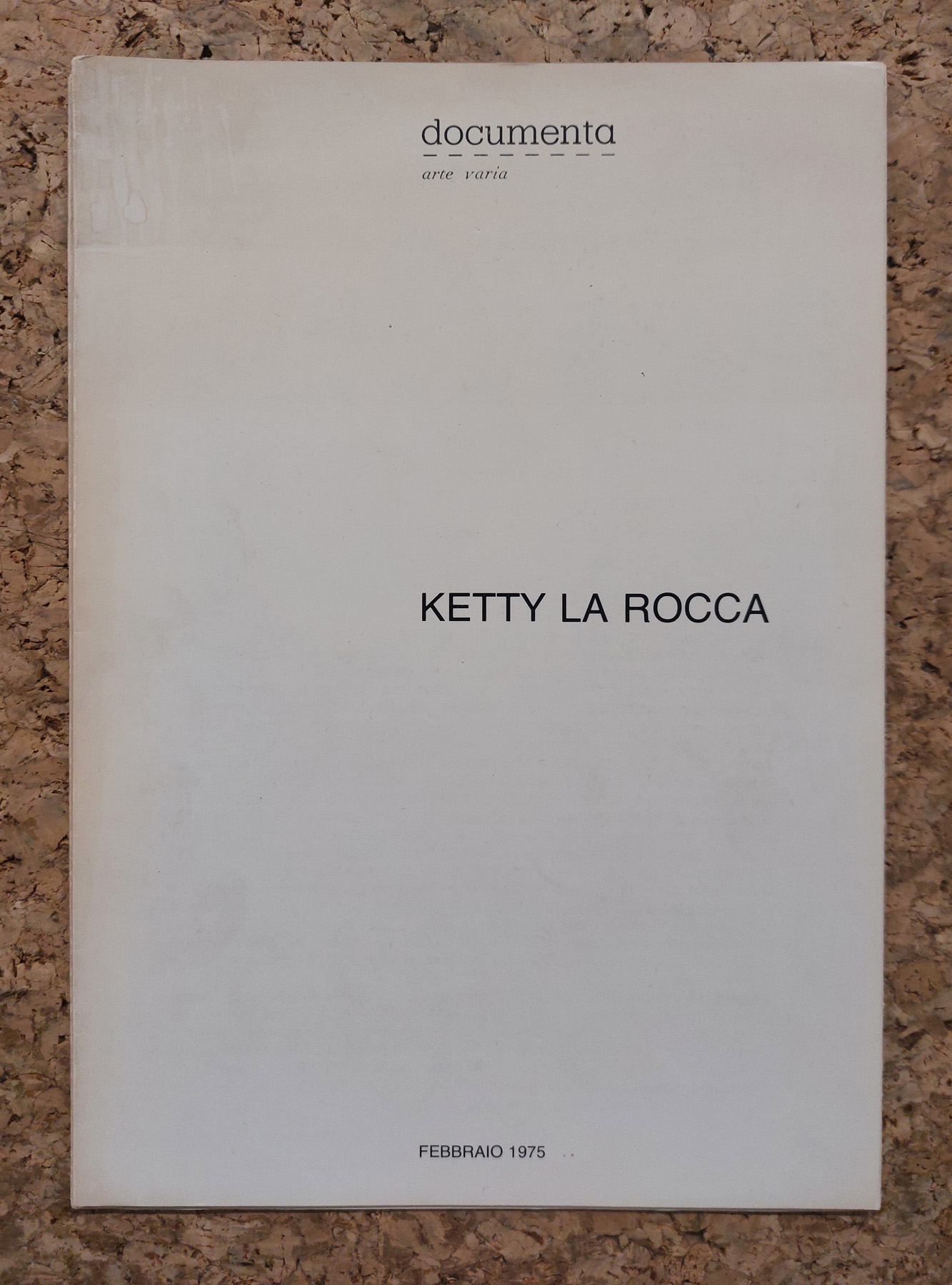 KETTY LA ROCCA - Ketty La Rocca, 1975