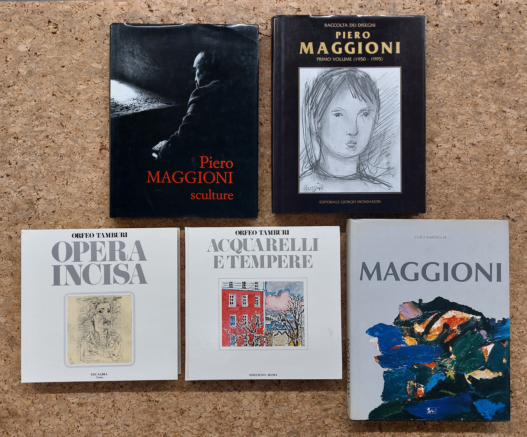 PIERO MAGGIONI E ORFEO TAMBURI - Lotto unico di 5 cataloghi