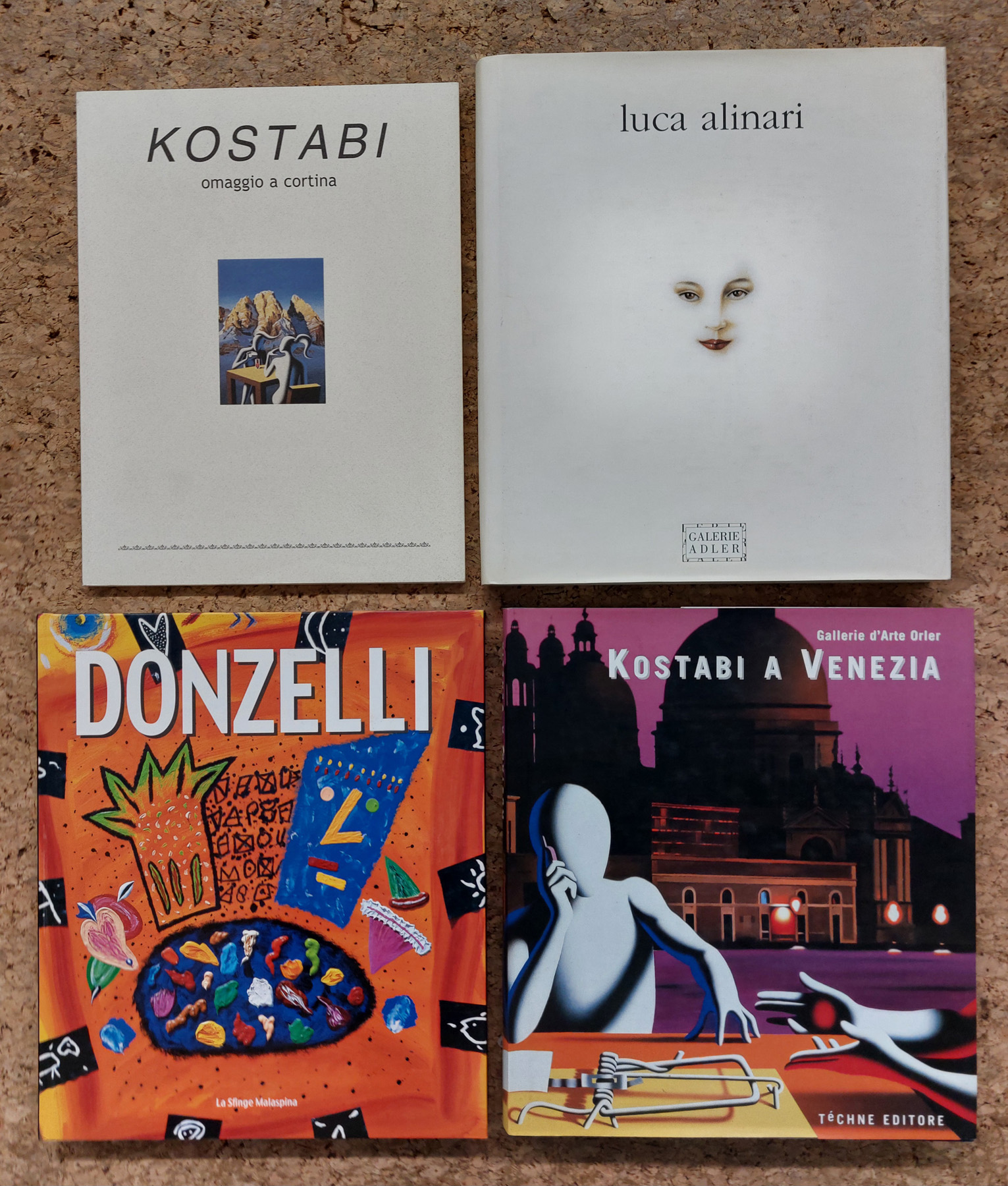 LUCA ALINARI, MARK KOSTABI E BRUNO DONZELLI - Lotto unico di 4 cataloghi