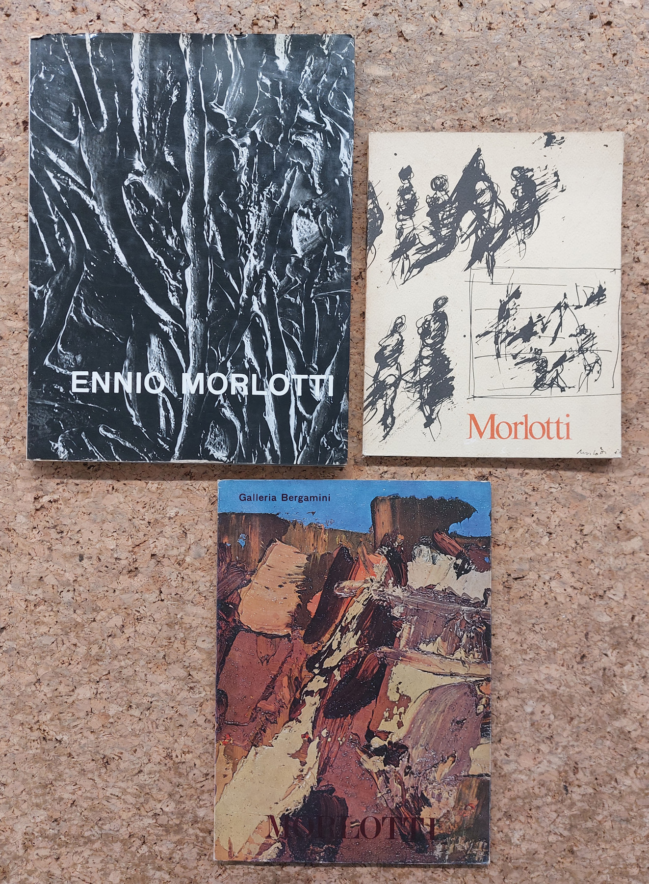 ENNIO MORLOTTI - Lotto unico di 3 cataloghi, di cui uno autografato