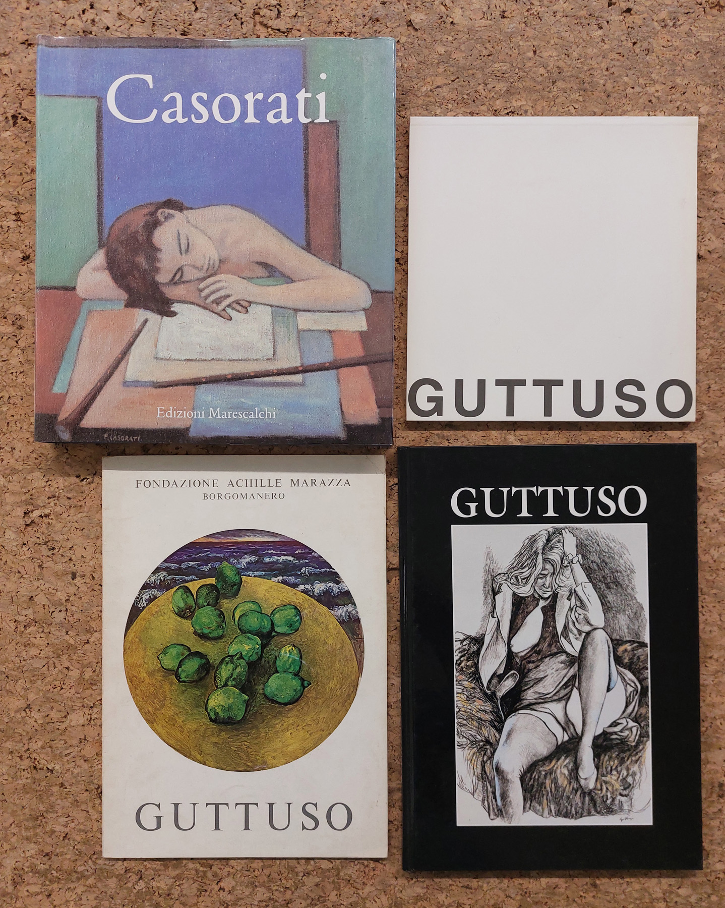 RENATO GUTTUSO E FELICE CASORATI - Lotto unico di 4 cataloghi