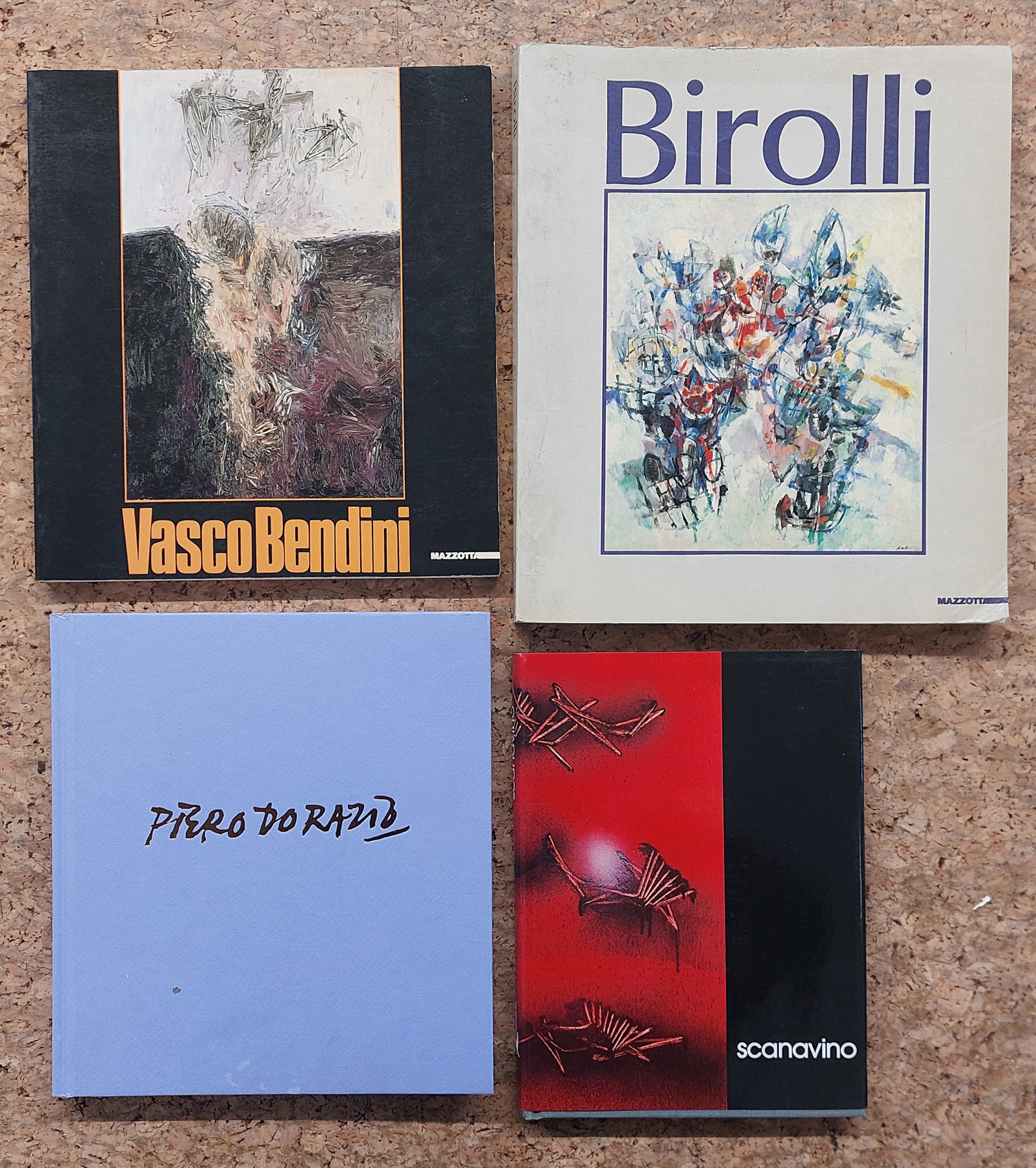 PITTURA ASTRATTA E INFORMALE (BIROLLI, BENDINI, SCANAVINO E DORAZIO) - Lotto unico di 4 cataloghi
