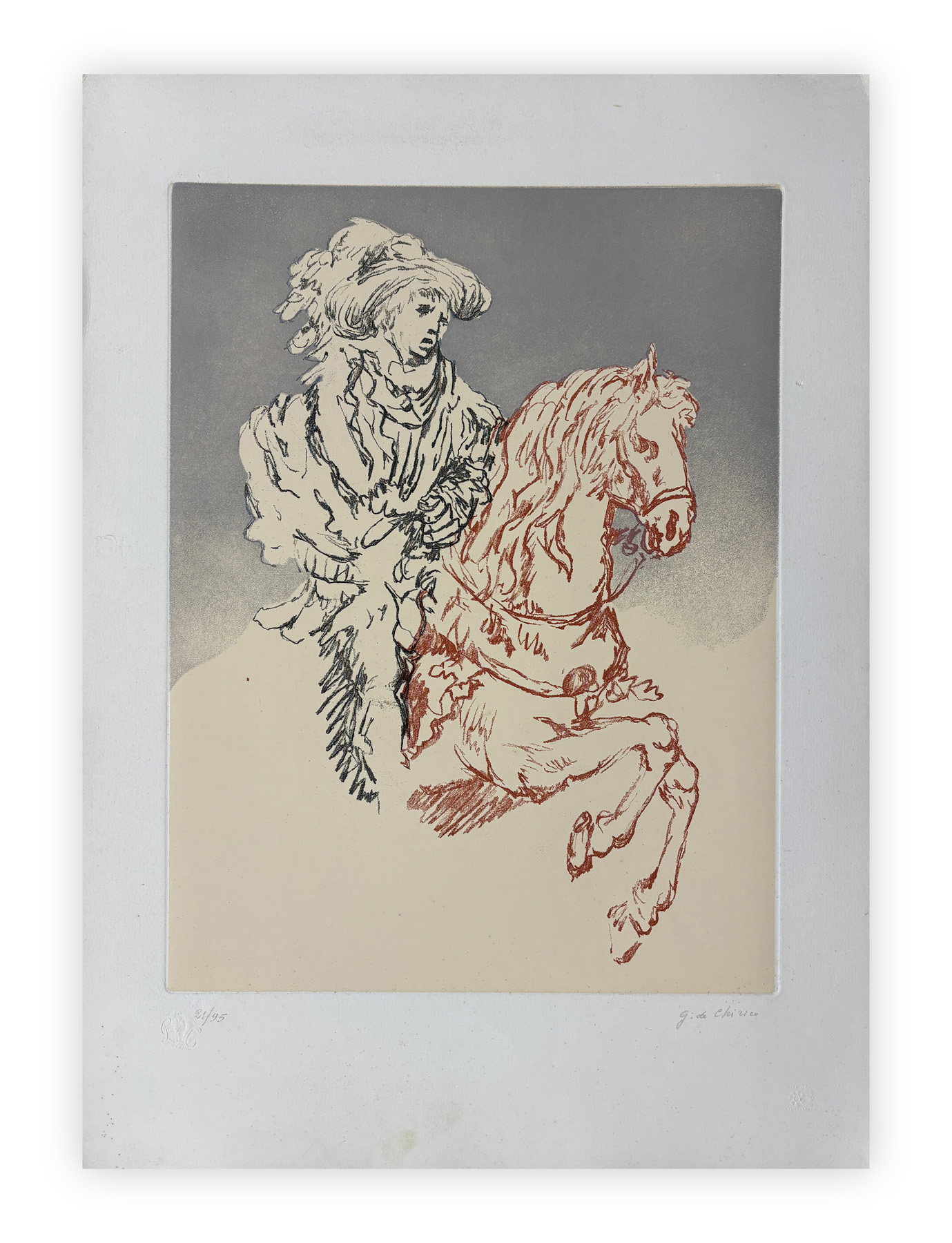 GIORGIO DE CHIRICO (1888-1978) - Paggio a cavallo, 1972