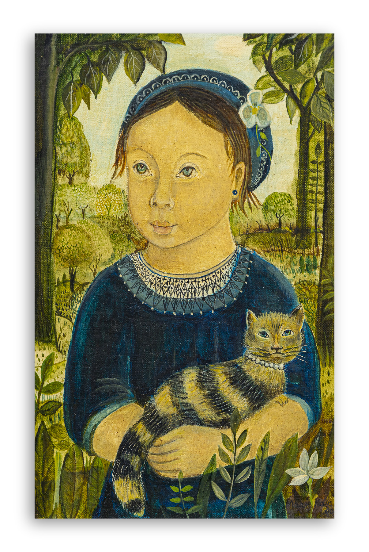 MARIE-KATE DAHL - Senza Titolo (Ritratto di nobildonna con gatto)