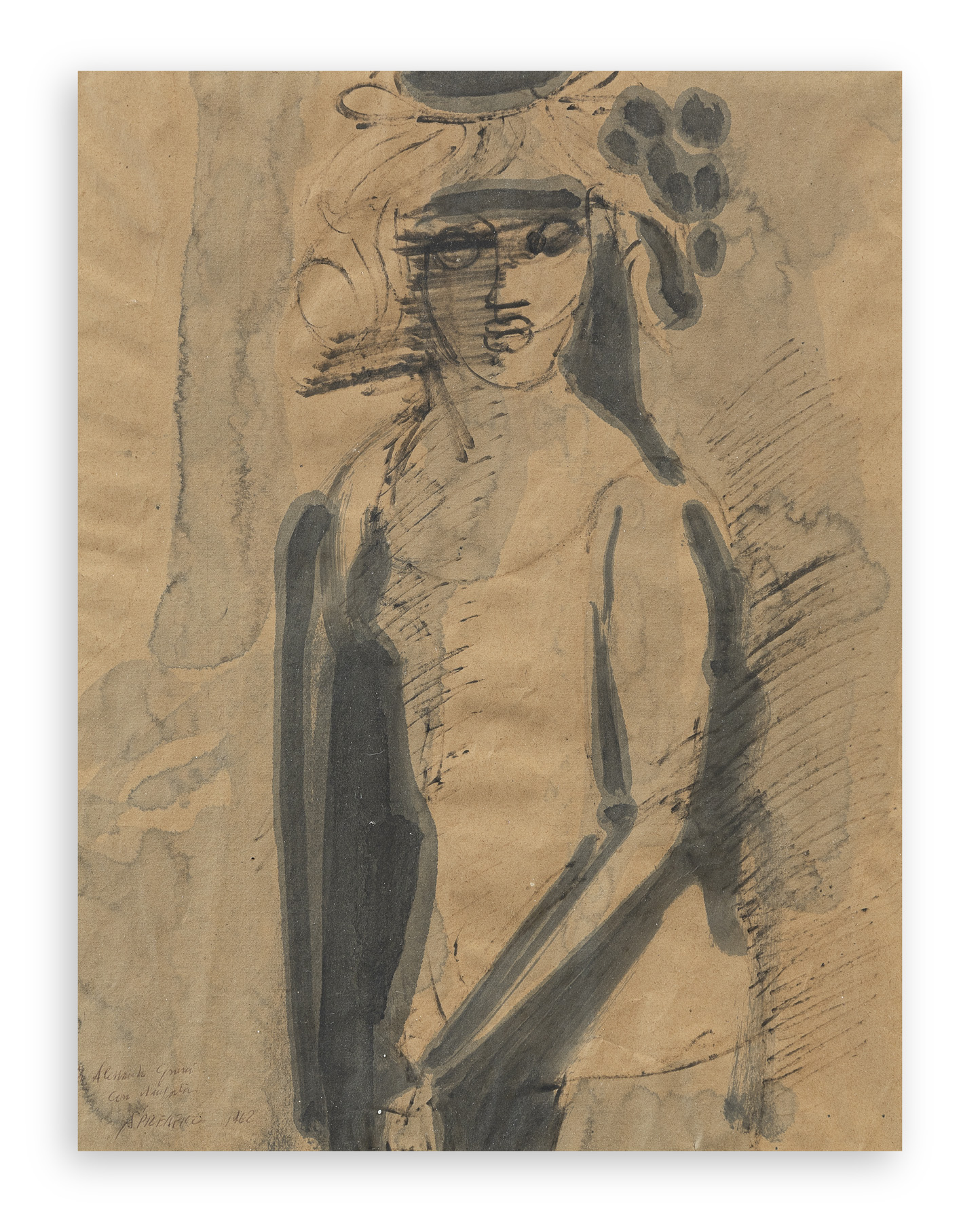LEONARDO SPREAFICO (1907-1974) - Donna con Cappello, 1962