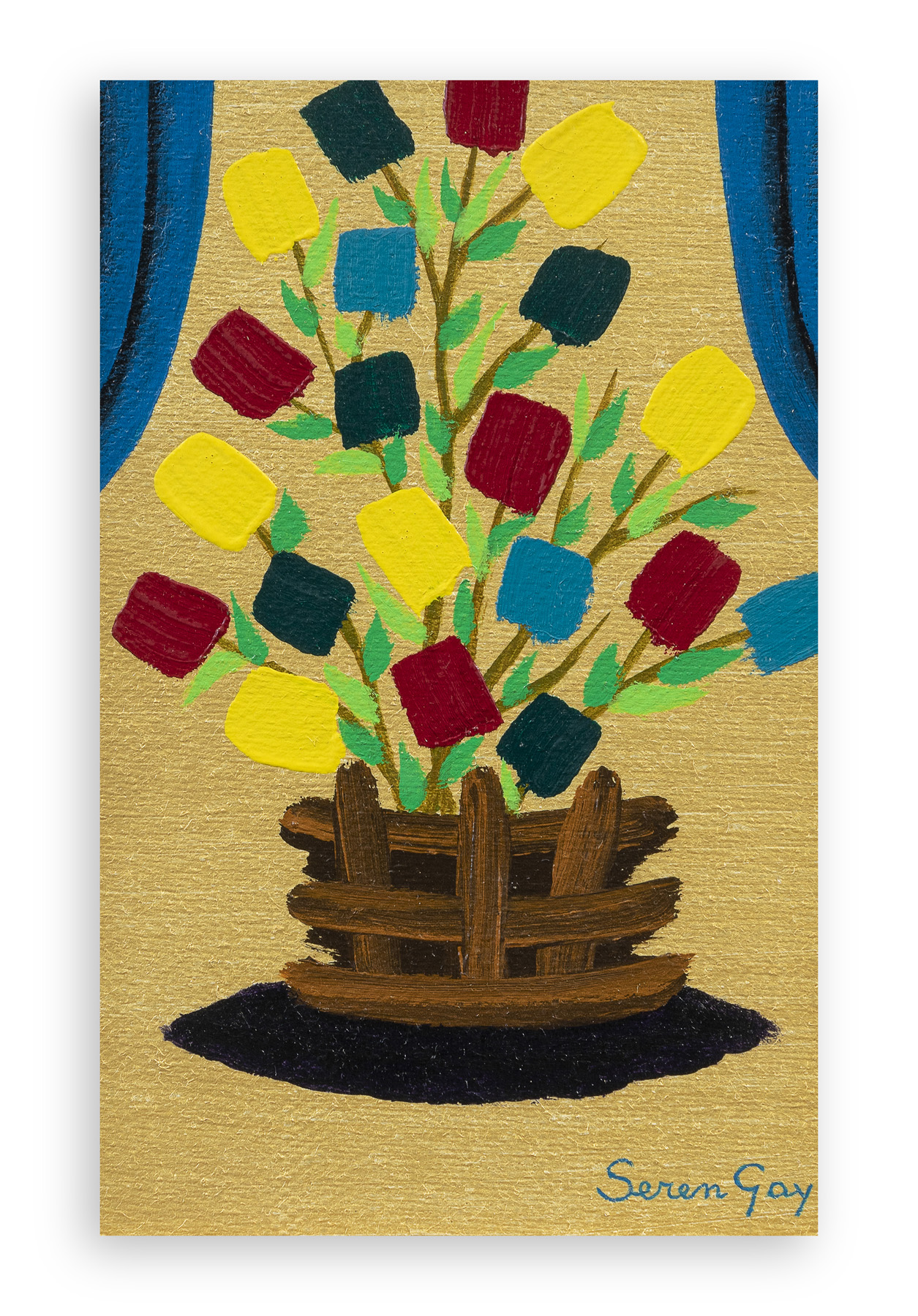 DOMENICO SEREN GAY (1931-2003) - Fiori quadrati, 1990
