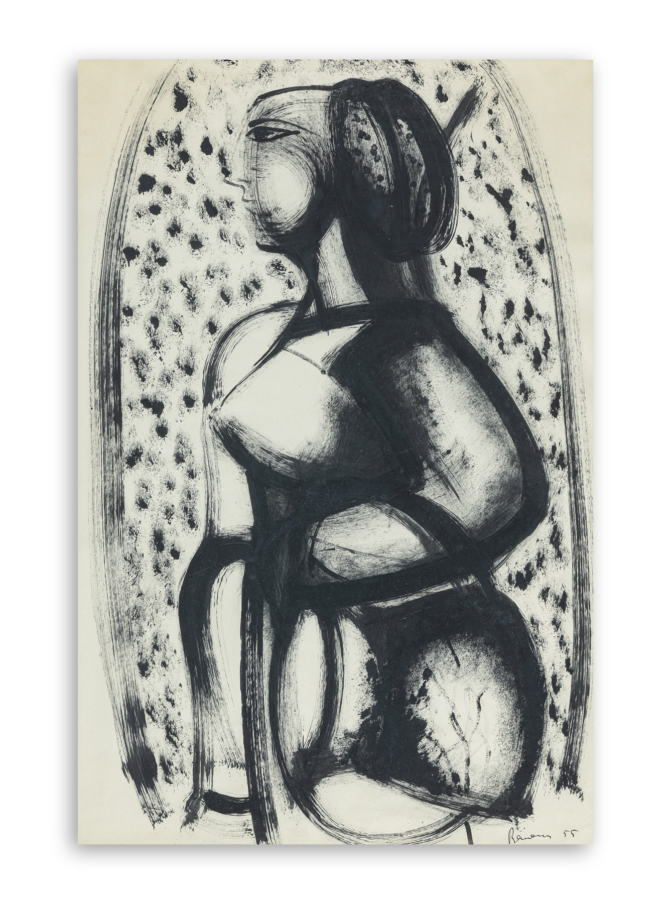 CARLO RAMOUS (1926-2003) - Senza Titolo, 1955