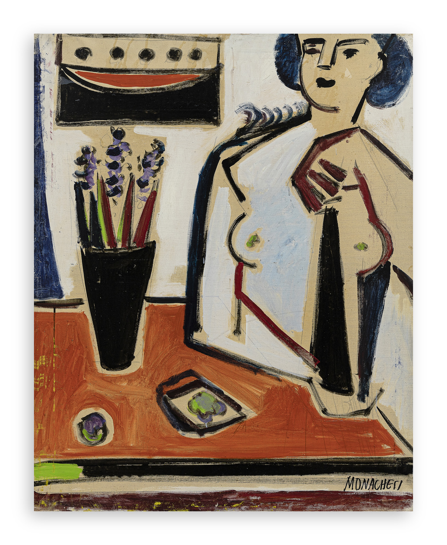 SANTE MONACHESI (1910-1991) - Interno, fine anni '60