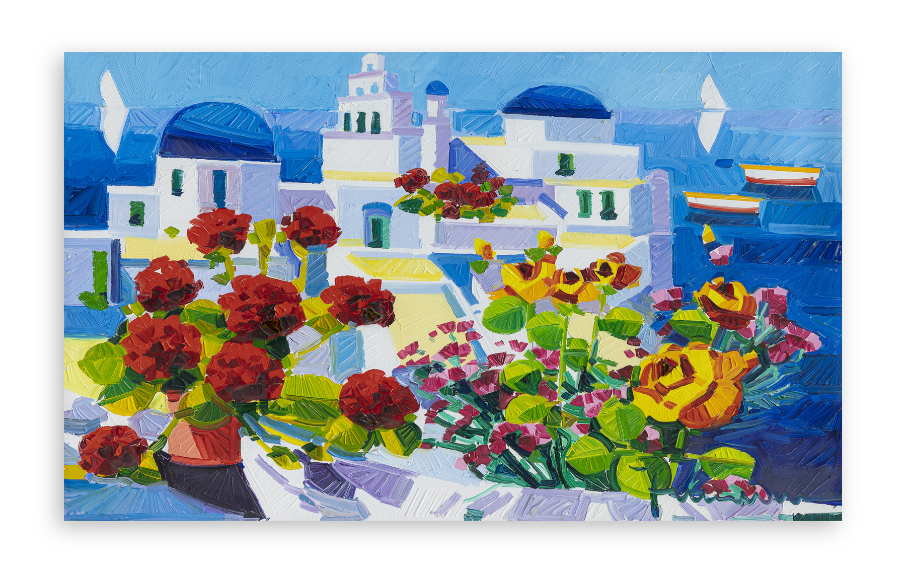 ATHOS FACCINCANI (1951) - La luce del mattino intorno a Santorini