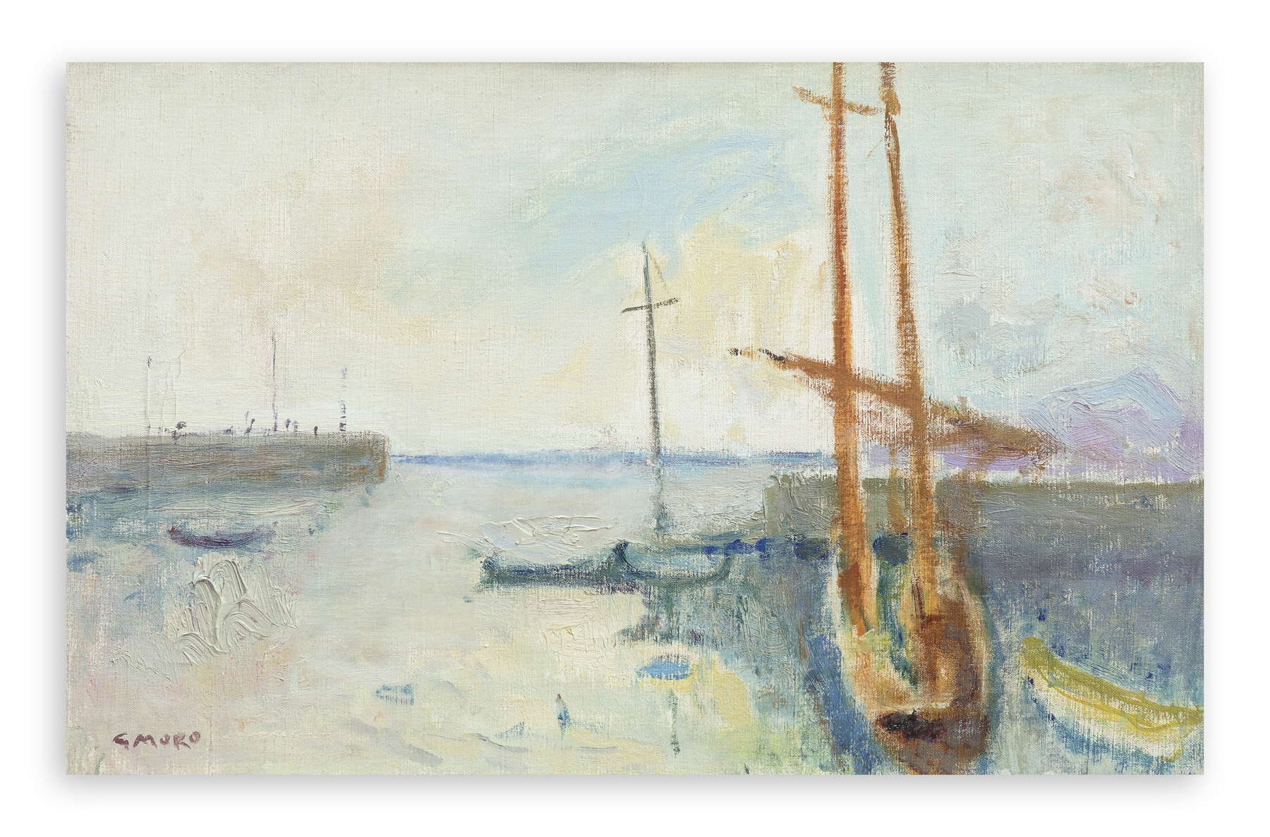 GINO MORO (1901-1977) - Il porto di Camogli