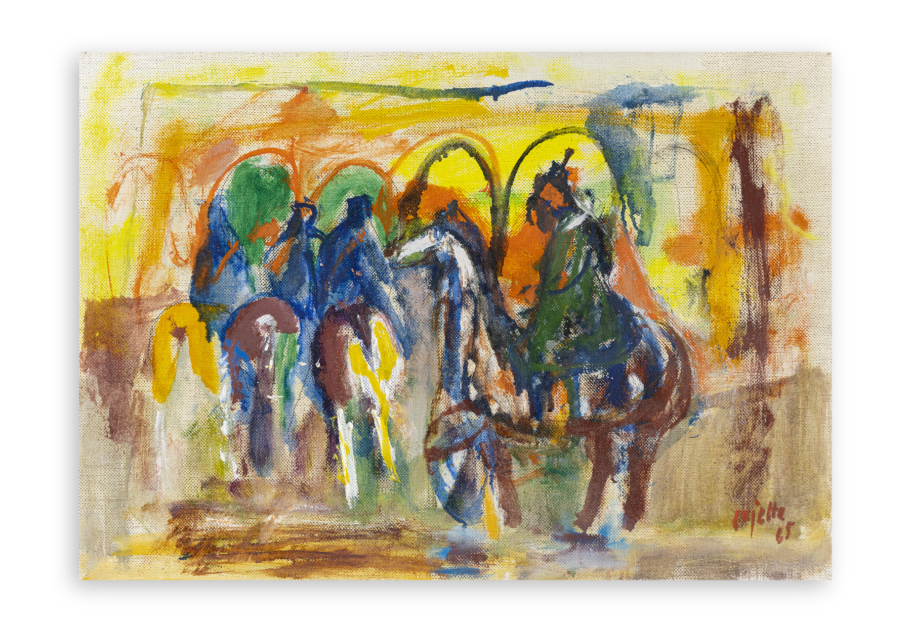 GUIDO PAJETTA (1898-1987) - Cavalieri, 1965