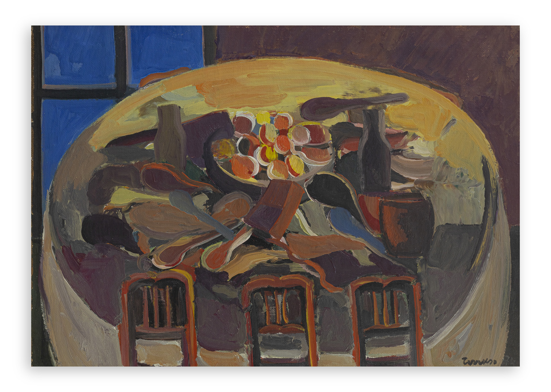 SAVERIO TERRUSO (1939-2003) - Tavolo imbandito, 1974