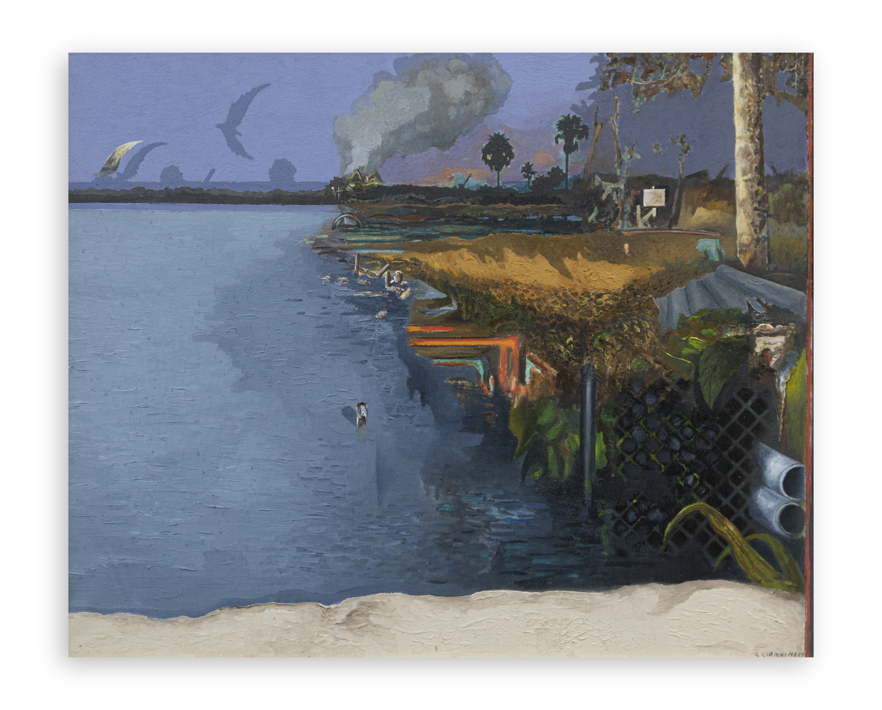 GIUSEPPE GIANNINI (1937-2012) - Una sera di ottobre (palude), 1969
