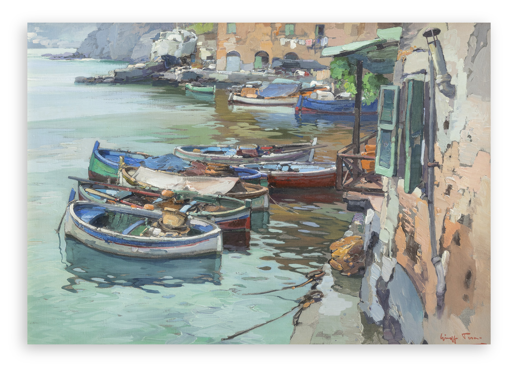 GIUSEPPE PESA (1928-1992) - Porto di Camogli, 1969