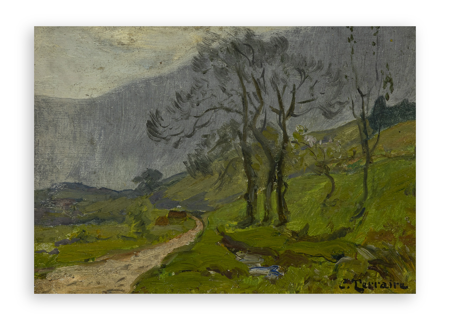 CLOVIS FRÉDÉRICK TERRAIRE (1858-1931) - Senza Titolo (Scorcio di paesaggio)