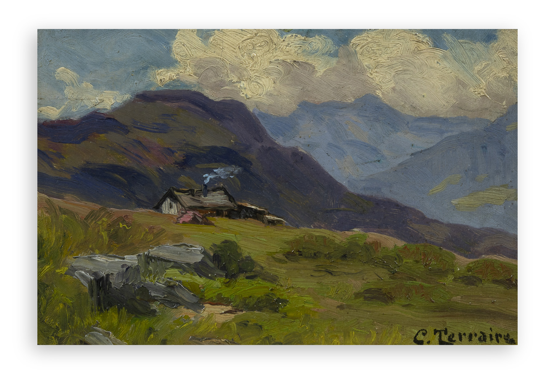 CLOVIS FRÉDÉRICK TERRAIRE (1858-1931) - Senza Titolo (Paesaggio montano)